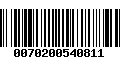 Código de Barras 0070200540811