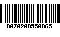 Código de Barras 0070200550865