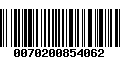 Código de Barras 0070200854062