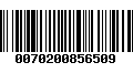 Código de Barras 0070200856509