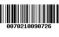 Código de Barras 0070210090726