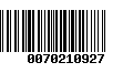 Código de Barras 0070210927