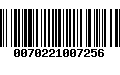 Código de Barras 0070221007256