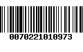 Código de Barras 0070221010973