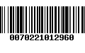 Código de Barras 0070221012960