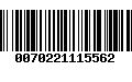 Código de Barras 0070221115562