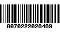 Código de Barras 0070222028489