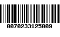 Código de Barras 0070233125009