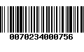 Código de Barras 0070234000756