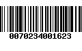 Código de Barras 0070234001623