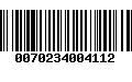 Código de Barras 0070234004112