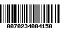 Código de Barras 0070234004150