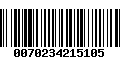 Código de Barras 0070234215105