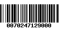 Código de Barras 0070247129000