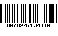 Código de Barras 0070247134110