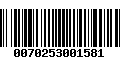 Código de Barras 0070253001581