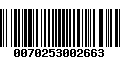 Código de Barras 0070253002663