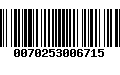 Código de Barras 0070253006715