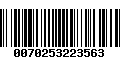 Código de Barras 0070253223563