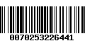 Código de Barras 0070253226441