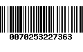 Código de Barras 0070253227363