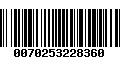 Código de Barras 0070253228360