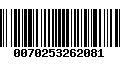 Código de Barras 0070253262081