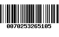 Código de Barras 0070253265105