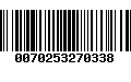 Código de Barras 0070253270338