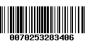 Código de Barras 0070253283406