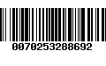 Código de Barras 0070253288692