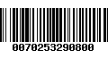 Código de Barras 0070253290800