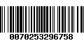 Código de Barras 0070253296758