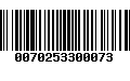 Código de Barras 0070253300073