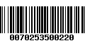 Código de Barras 0070253500220