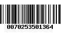 Código de Barras 0070253501364