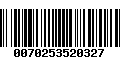 Código de Barras 0070253520327