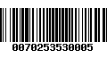 Código de Barras 0070253530005