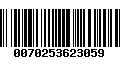 Código de Barras 0070253623059