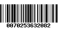 Código de Barras 0070253632082