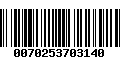 Código de Barras 0070253703140