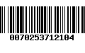 Código de Barras 0070253712104