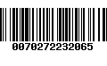 Código de Barras 0070272232065