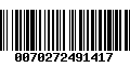 Código de Barras 0070272491417