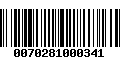 Código de Barras 0070281000341