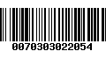 Código de Barras 0070303022054