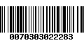 Código de Barras 0070303022283