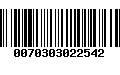 Código de Barras 0070303022542