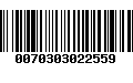 Código de Barras 0070303022559