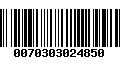 Código de Barras 0070303024850